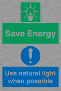 Save Energy - Use natural light when possible